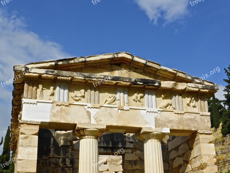 Temple Roman Ruin Columns Monument