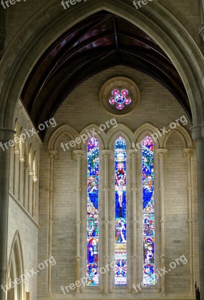 Stained Glass Window Cathedral Churches Rosette Free Photos