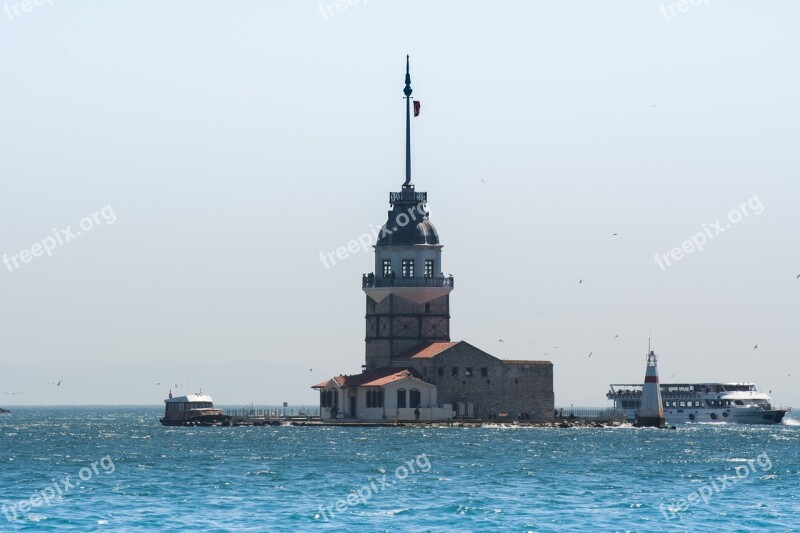 Istanbul Turkey Lighthouse Bosphorus Landmark