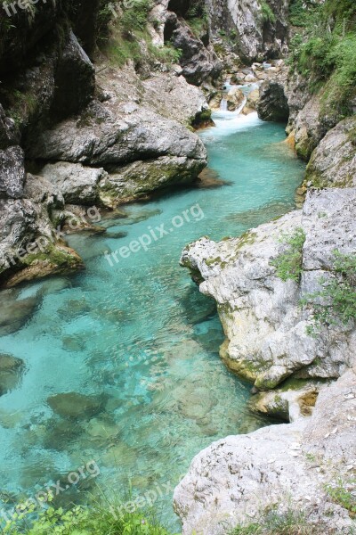 Slovenija Soča Isonzo Korita Tolminska Region River