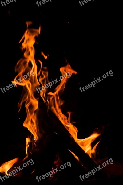 Fire Flame Burn Brand Black Background