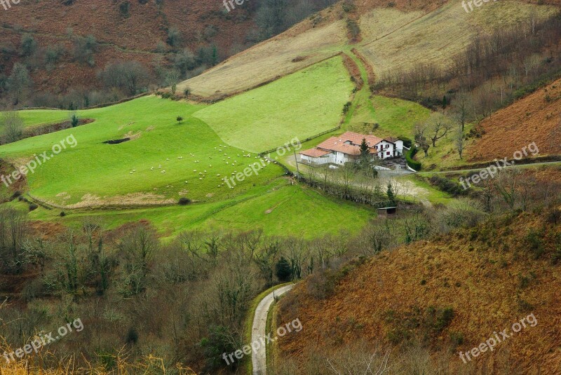 France Basque Country Pastures Farm Free Photos