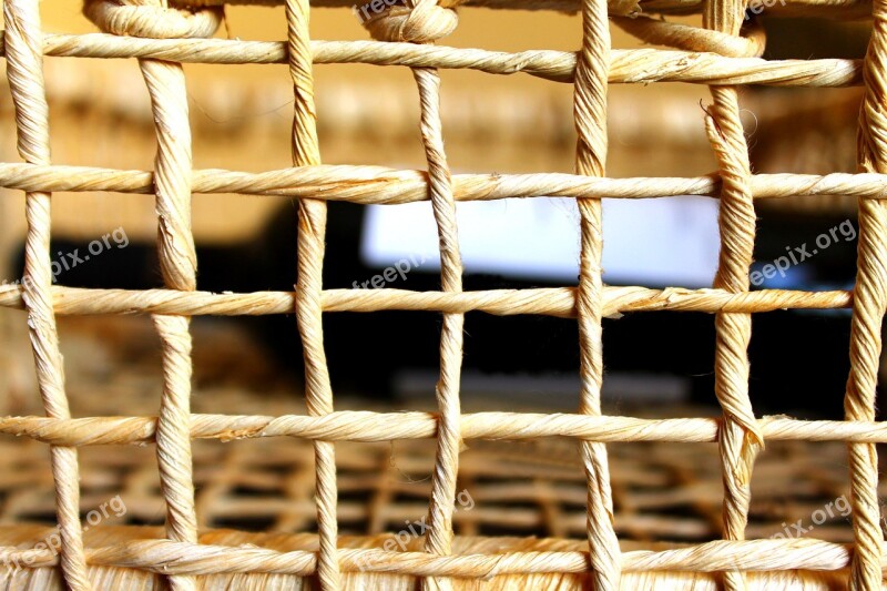 Wicker Basket Interlaced Wine Basket Grid