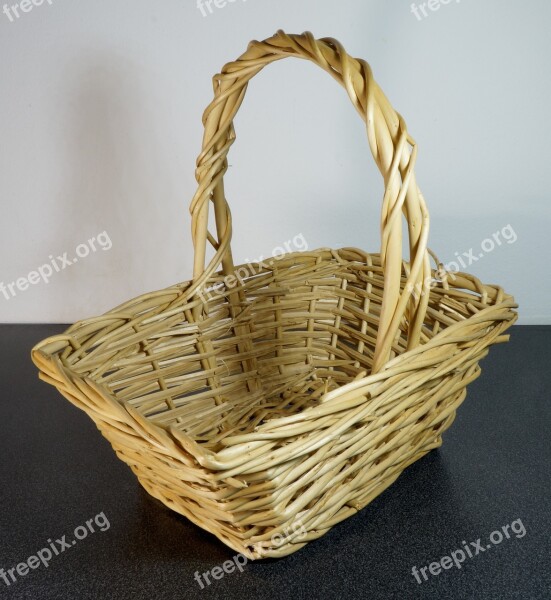 Basket Wicker Wood Empty Picnic