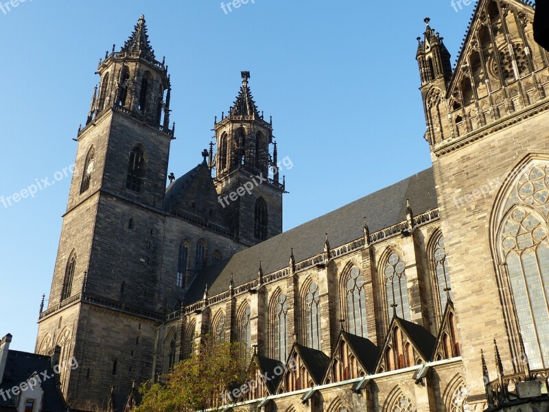 Church Dom Gothic Historically Magdeburg