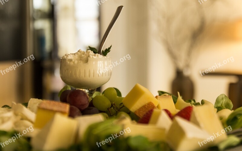 Buffet Brunch Breakfast Cheese Fruit