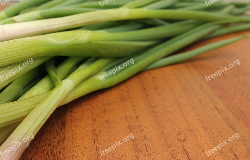 Onions Herbs Plant On A Wooden Background Background