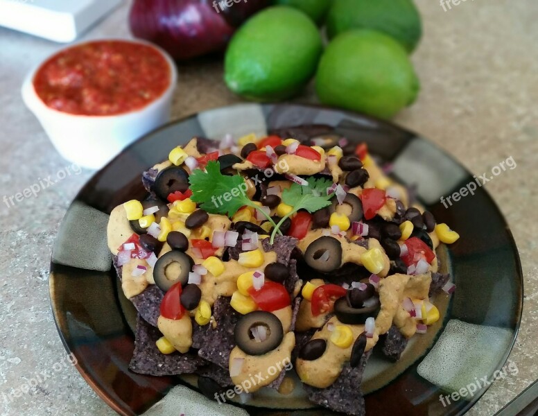 Nachos Food Chips Mexican Salsa