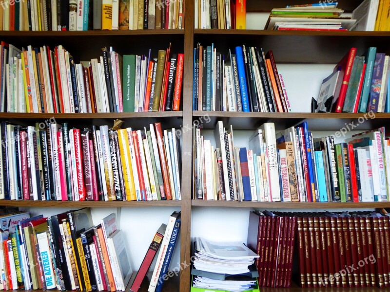 Books Bookshelf Shelf Reading Collection