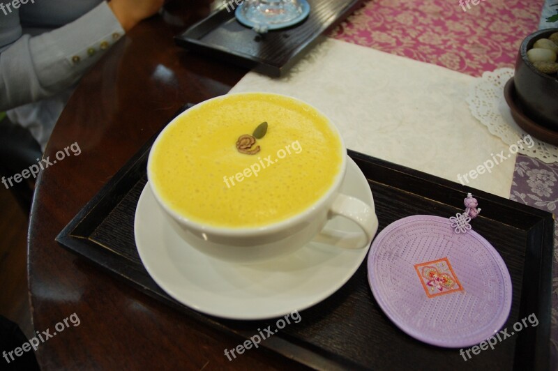 Tea Pumpkin Soup Asia South Korea