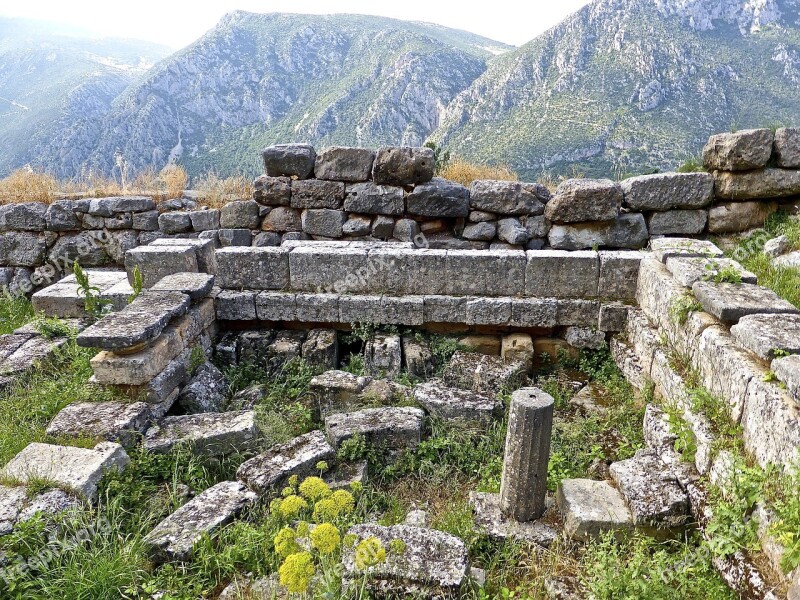 Ruins Temple Roman Greece Archaeology