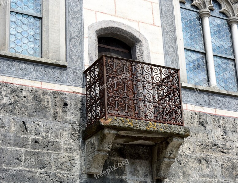 Balcony Balcony Grid Old Facade Architecture