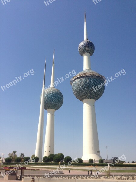 Kuwait Towers Arabia Gulf Free Photos