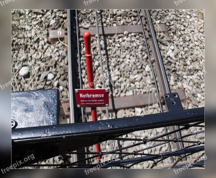 Emergency Brake Stanserhornbahn Rail Train Track