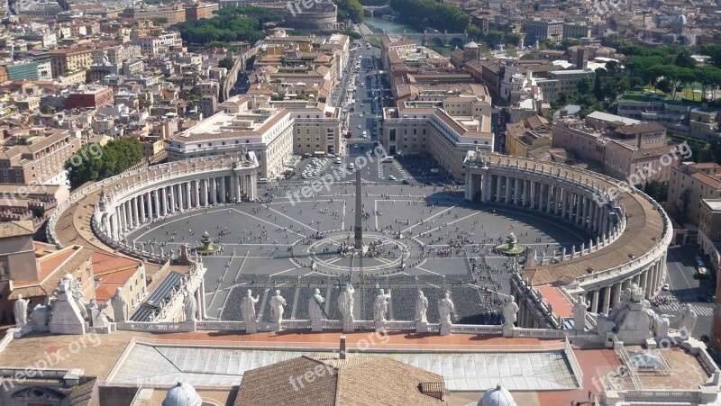 St Peter's Square View From St Peter's Basilica Papstudienz Free Photos