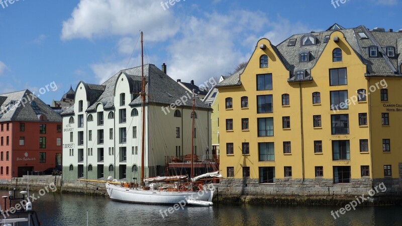 ålesund Norway Port Boat Water