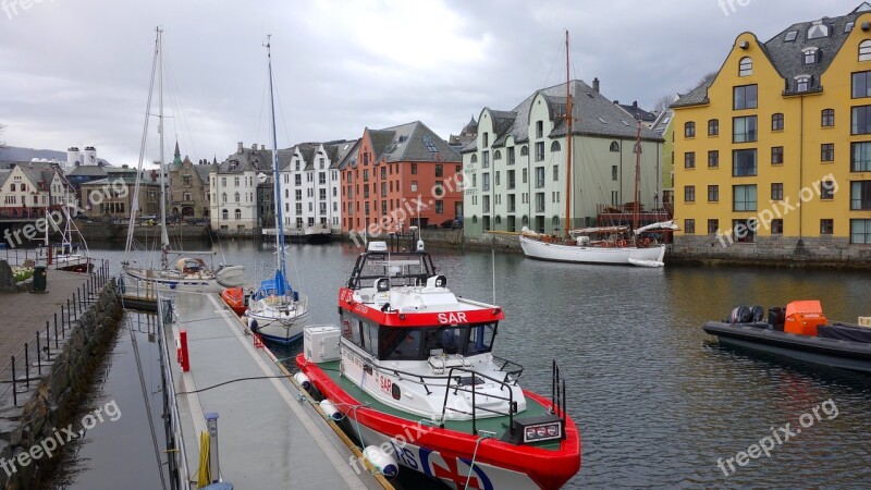 ålesund Norway Port Boat Water