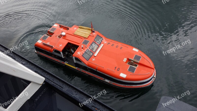 Lifeboat Water Safety Boat Orange