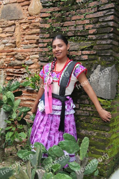 Women Cactus Mexican Oaxaca Indigenous