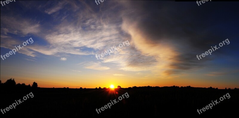 Sunrise Landscape Morning In The Morning Dawn