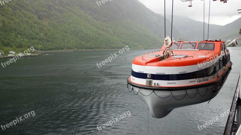 Lifeboat Water Safety Boat Orange