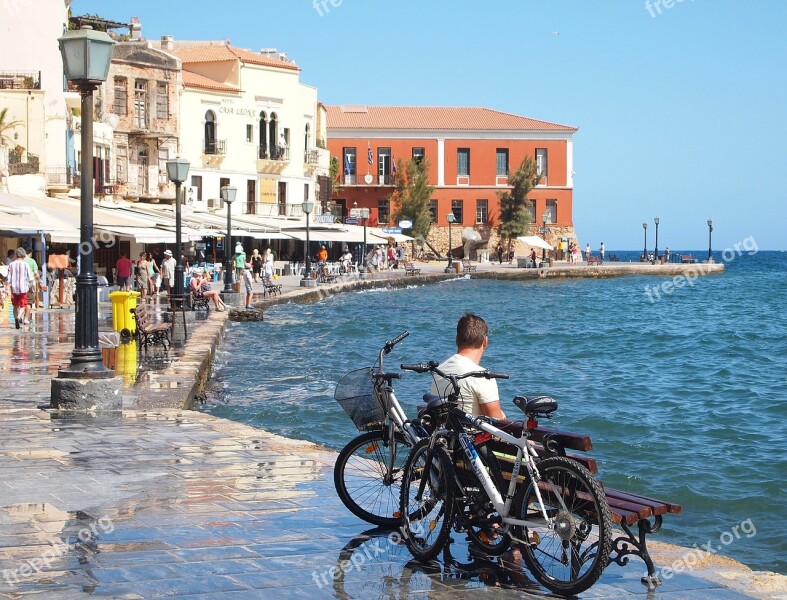 Chania Crete Port The Old Town Greece