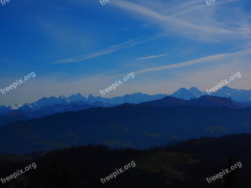 Alpine Alpine Panorama Whelk Rosenhorn Mittelhorn