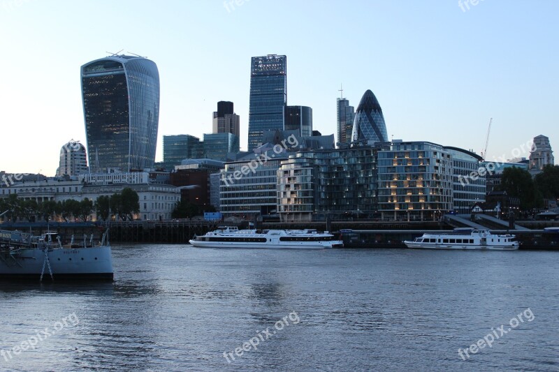 London Skyline England United Kingdom River