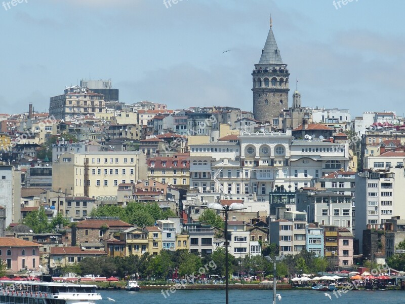 Istanbul Turkey Galata Galata Tower Historic Center