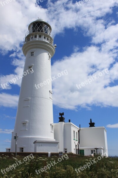 Lighthouse Sea Seaside White Cloud