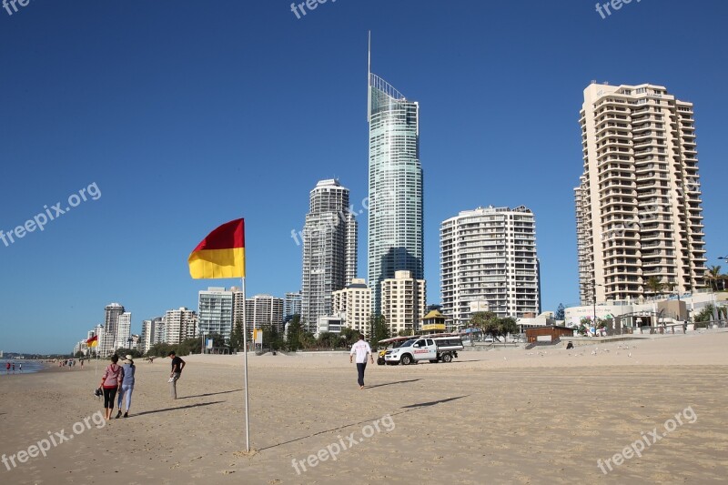 Surfers Paradise Beach Paradise Ocean Sea