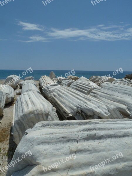 Columnar Temple Sea Blue Classical