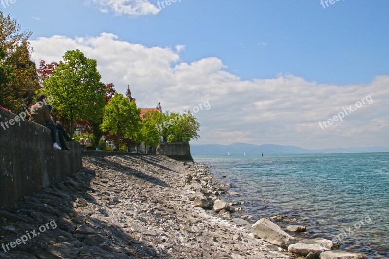 Lake Constance Lindau Bank Wall Lake