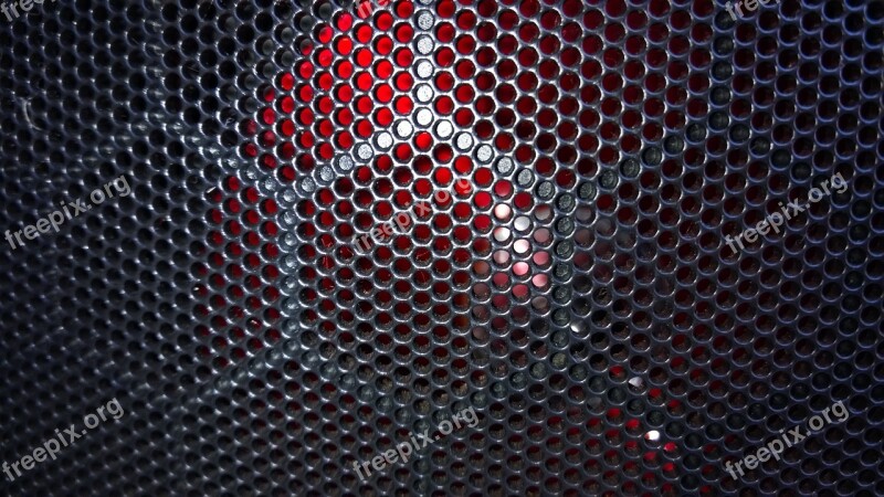 Sound Speaker Net Red Perforation