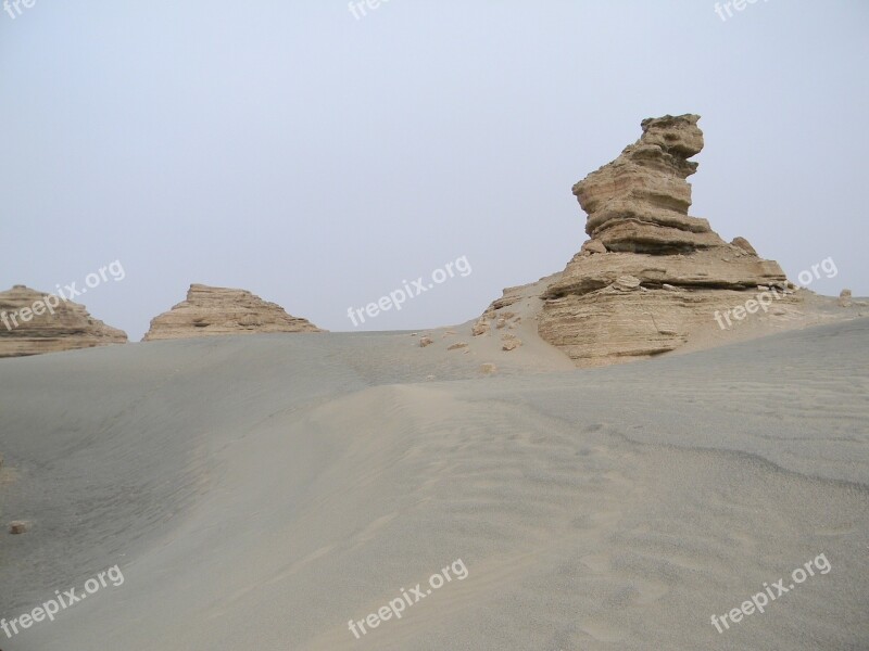 Tourism Landform Dunhuang Desert China