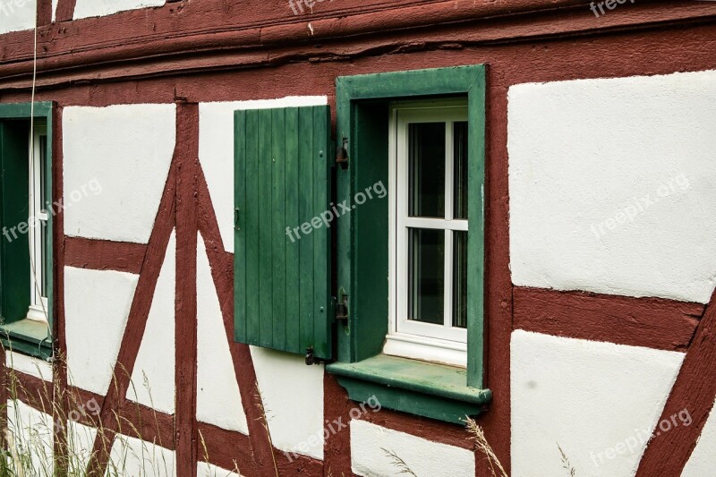 Window Truss Shutter Fachwerkhaus House