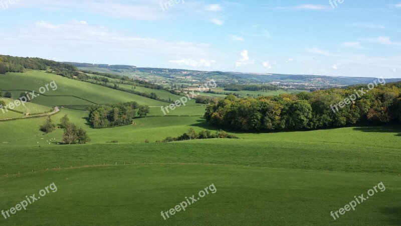 Valley Burgundy Green Castle Free Photos