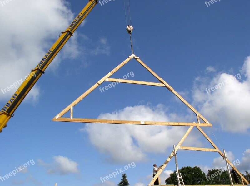 Housebuilding Block House Roof Truss Free Photos