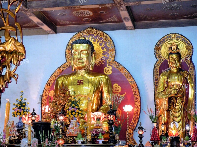 Viet Nam Temple Boudda Celebration Religion