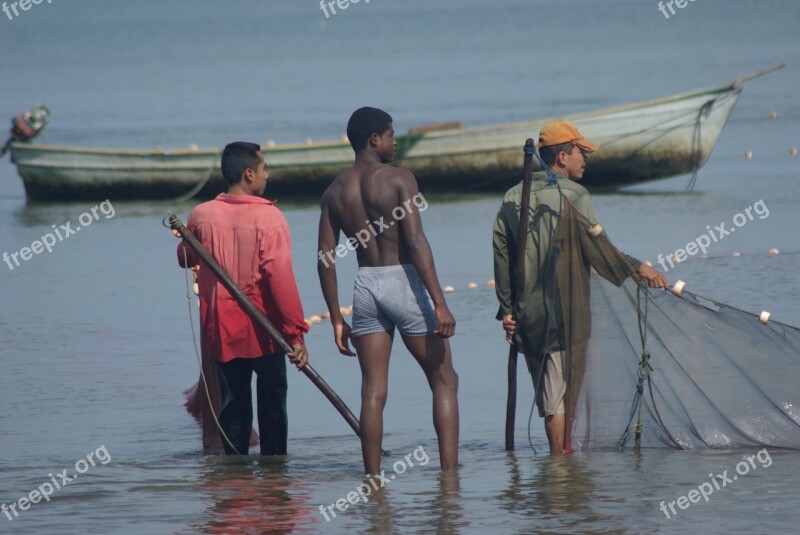 Fishing People Livingston Guatemala The Sea