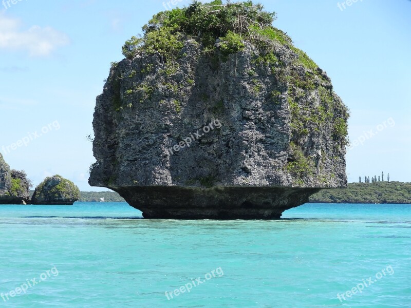 New Caledonia Rock Ocean Sky Pierre