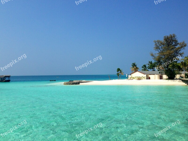 Beach Maldives Sea Water Island