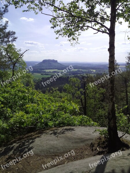 Elbe Sandstone Mountains Climb Hiking Saxon Switzerland Schrammsteine