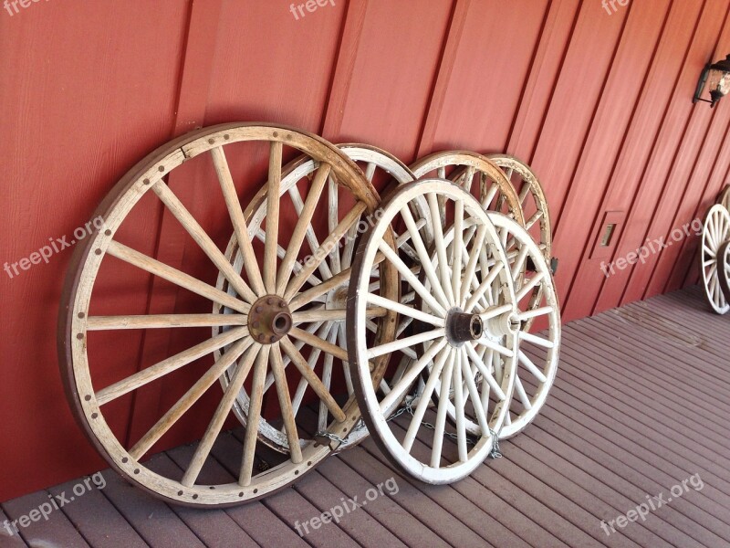 Wagon Wheels Wood Wooden Rustic