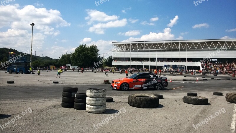 Bwm Car Tyres Parking Lot Drift