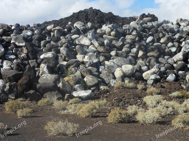 Mountain Stones Volcanic Landscape Canary Islands Boulders