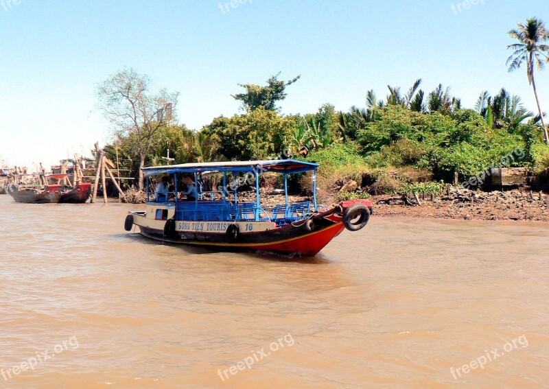 Viet Nam Can Tho Mekong Boat Free Photos