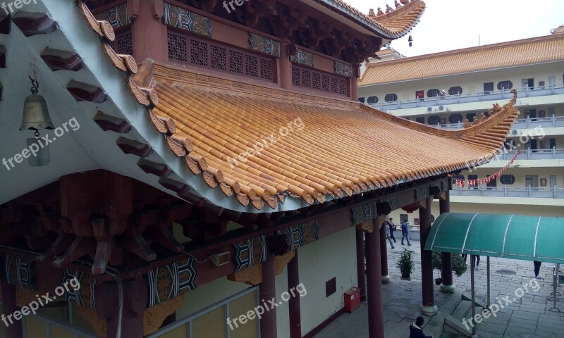 Temple Building Classical Eaves China Wind