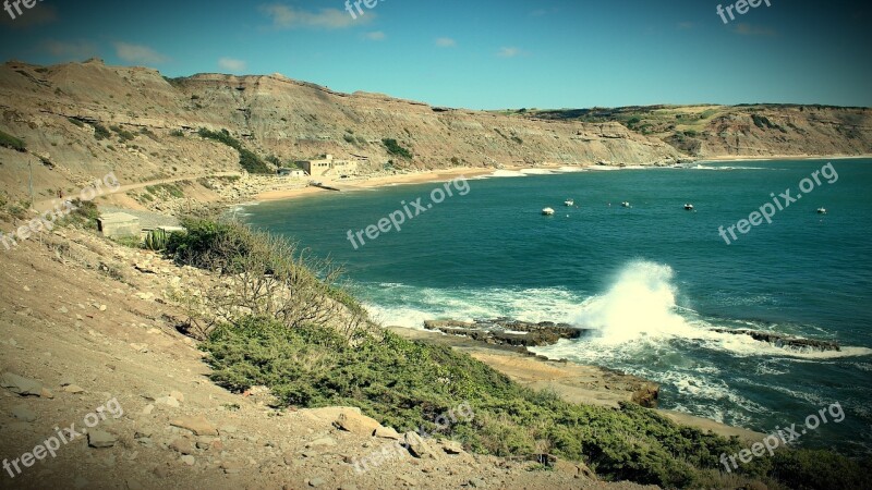 Seashore Coastline Boat Sea Summer