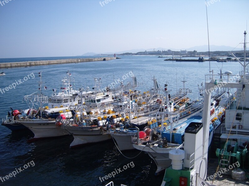 Port Sea Times Fishing Boats Ship